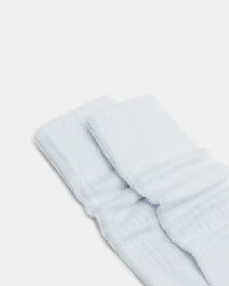 2 Pack Slouchy Crew Socks White