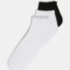 3 Pack Emma Lettuce Edge Socks White/Black