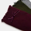 3 Pack Folly Velvet Bow Rib Crew Socks Cherry