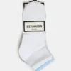 6 Pack Peyton Ribbed Quarter Socks White Multi