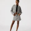 Abaco Denim Skirt Light Grey