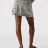 Abaco Denim Skirt Light Grey
