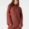 Abbie Sweater Dress Rust