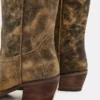 Albany Brown Distressed Wide Calf