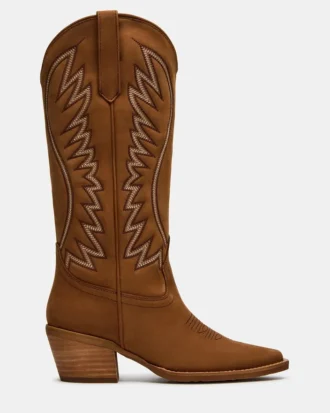 Albany Stitch Cognac Suede