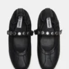 Anaya Black Leather Studs