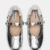 Anaya Silver Leather Studs
