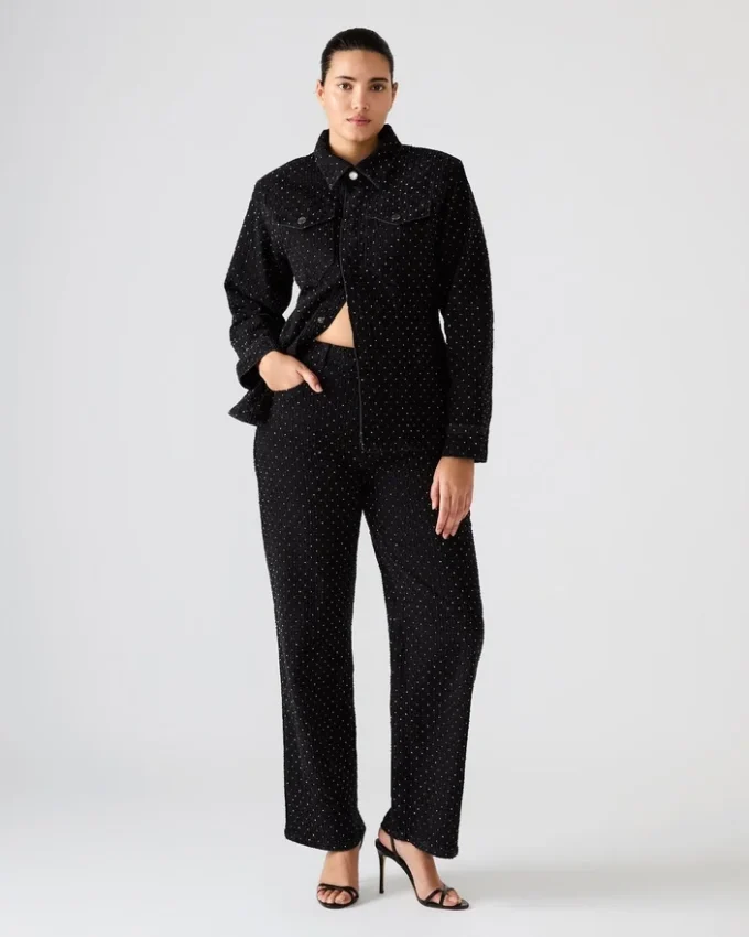 Avaline Crystal Jean Black