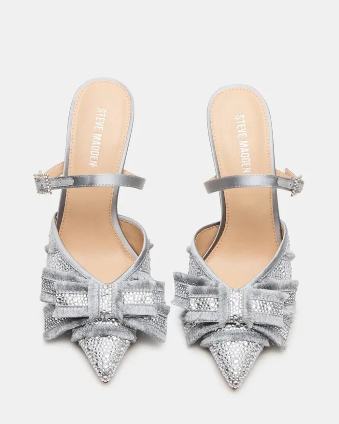 Baylin Grey Satin Rhinestones