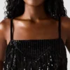 Blakelyn Sequin Top Black