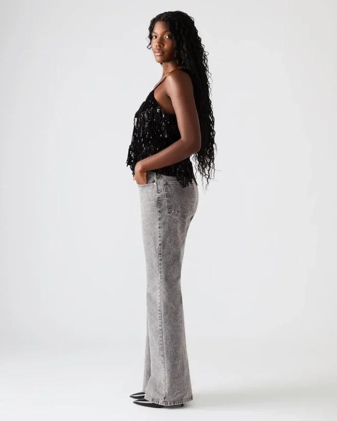 Blakelyn Sequin Top Black