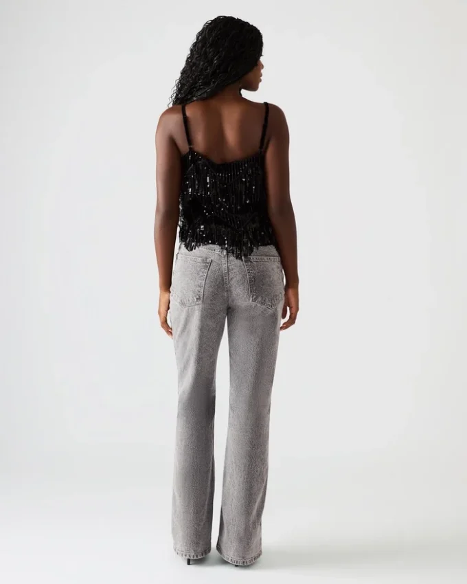 Blakelyn Sequin Top Black