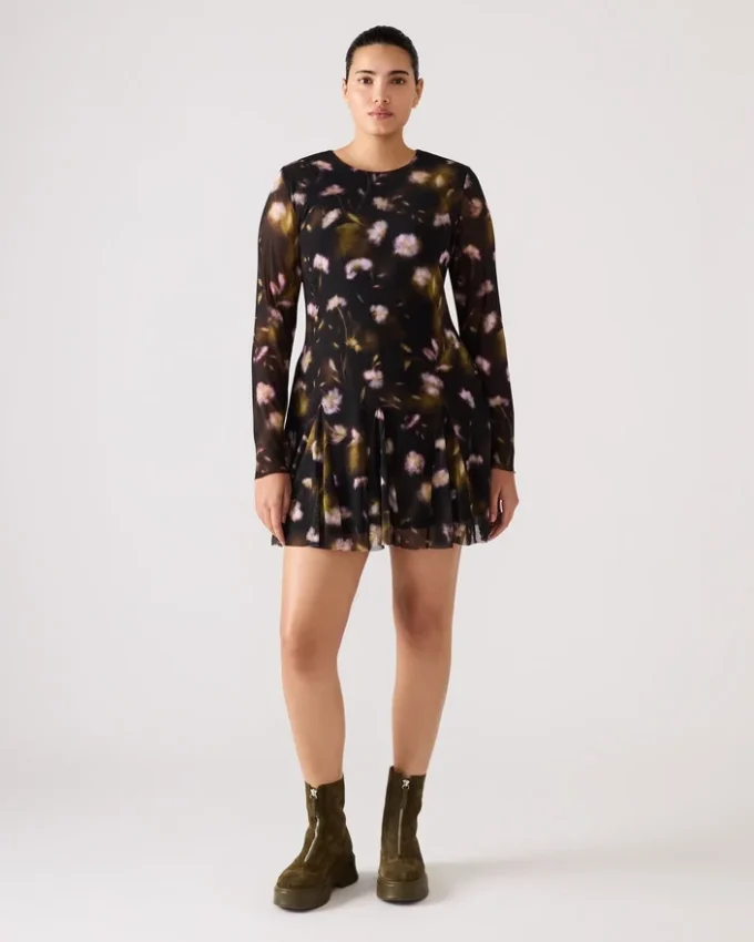 Bliss Dress Black Ditsy Floral