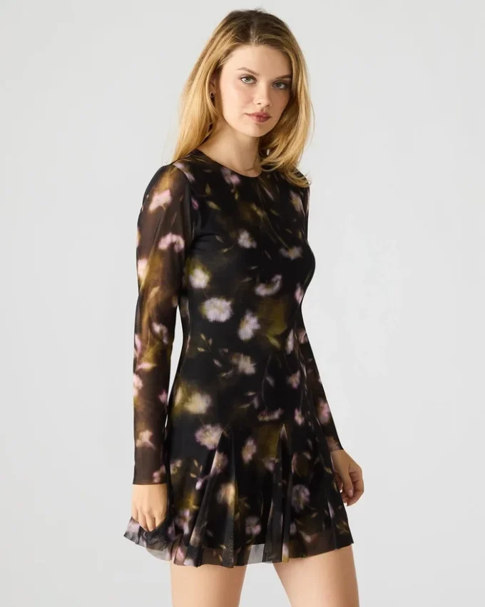 Bliss Dress Black Ditsy Floral