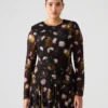 Bliss Dress Black Ditsy Floral