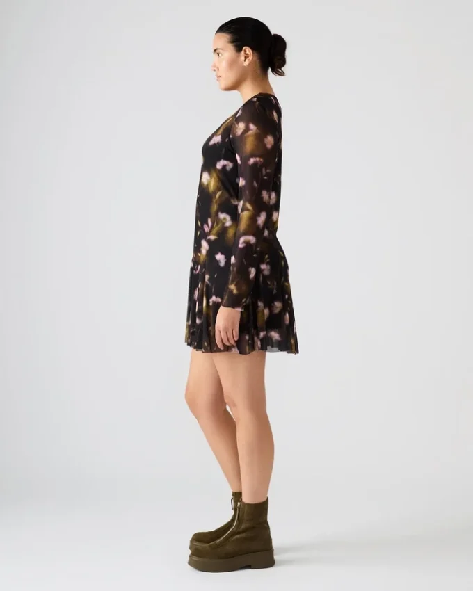 Bliss Dress Black Ditsy Floral