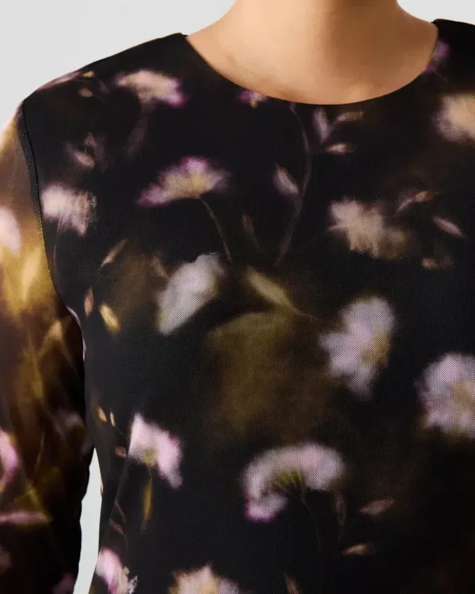 Bliss Dress Black Ditsy Floral