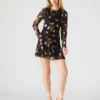 Bliss Dress Black Ditsy Floral