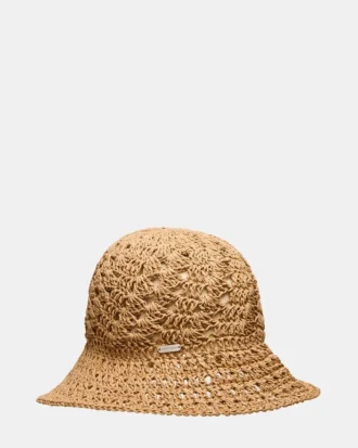 Boho Straw Bucket Tan