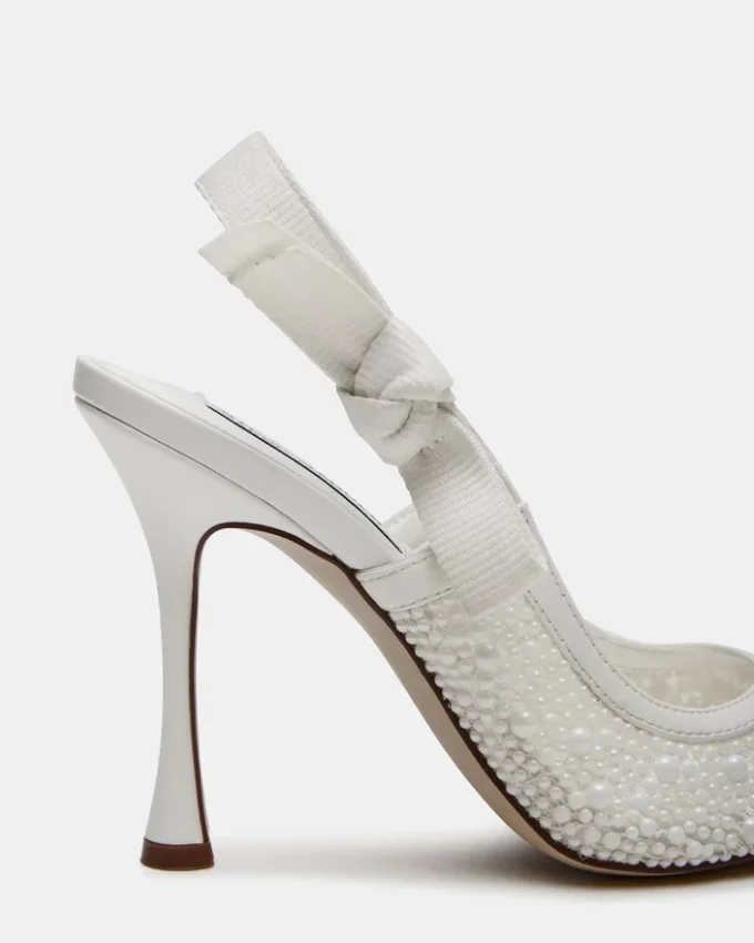 Bri White Lace Pearl