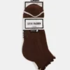 Cheer 3 Pack Lettuce Edge Socks Brown