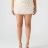 Cindi Feather Skirt Ivory