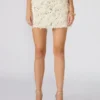 Cindi Feather Skirt Ivory