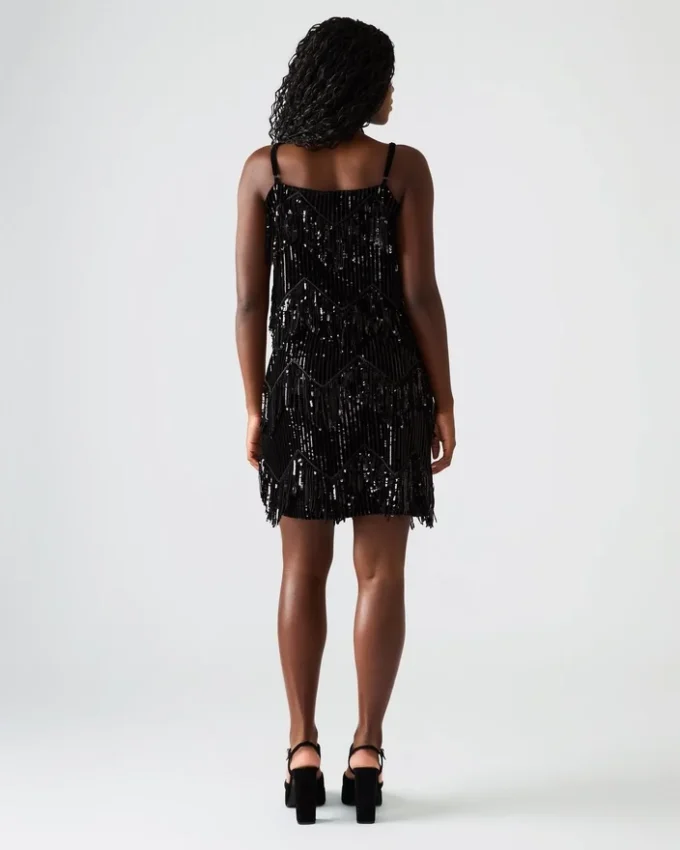 Cindi Sequin Skirt Black