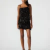 Cindi Sequin Skirt Black