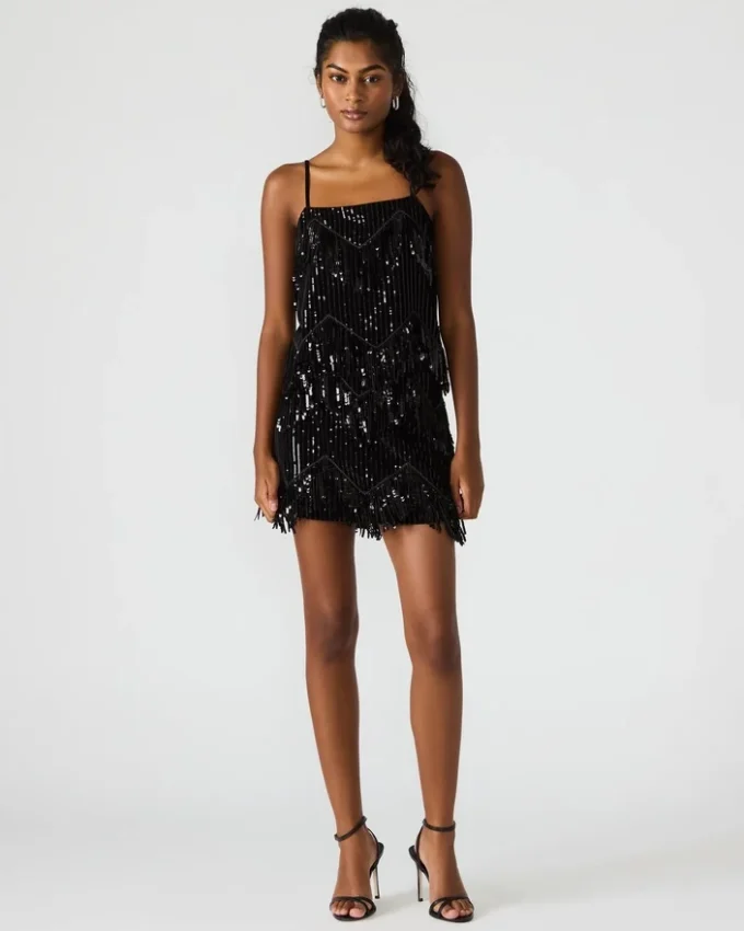 Cindi Sequin Skirt Black