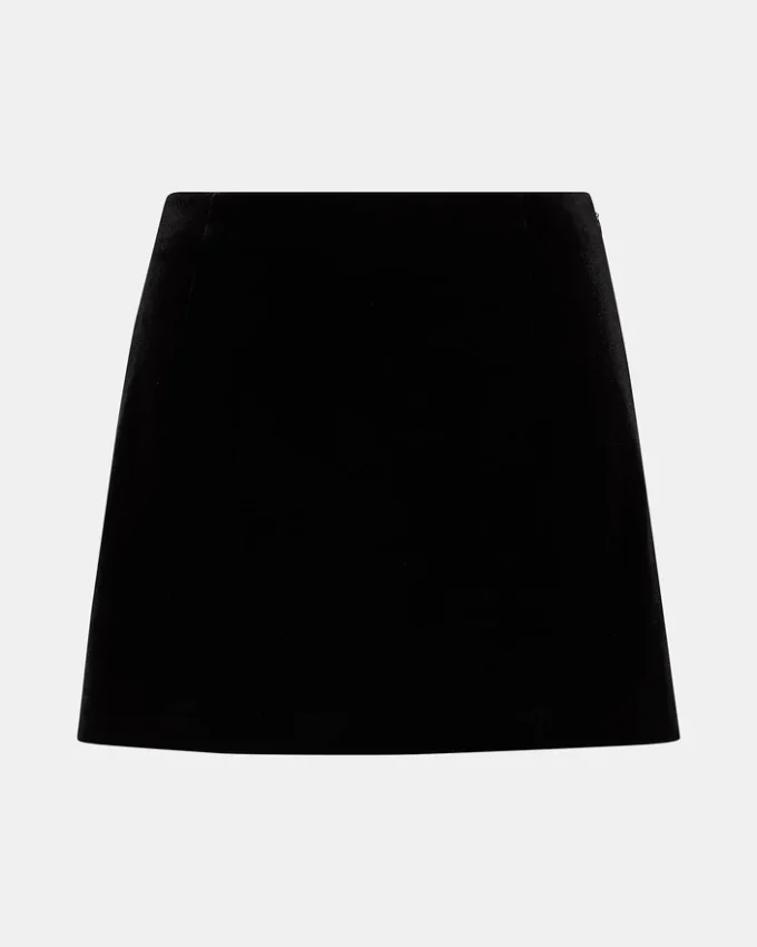 Cindi Velvet Skort Black