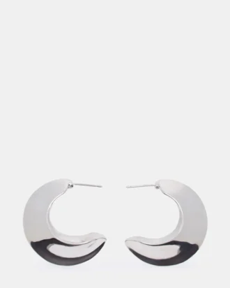 Crescent Earrings Silver