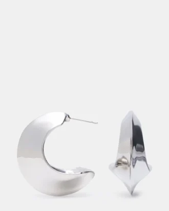 Crescent Earrings Silver