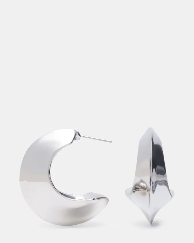 Crescent Earrings Silver