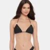 Darling Dot Bikini Top Black Multi