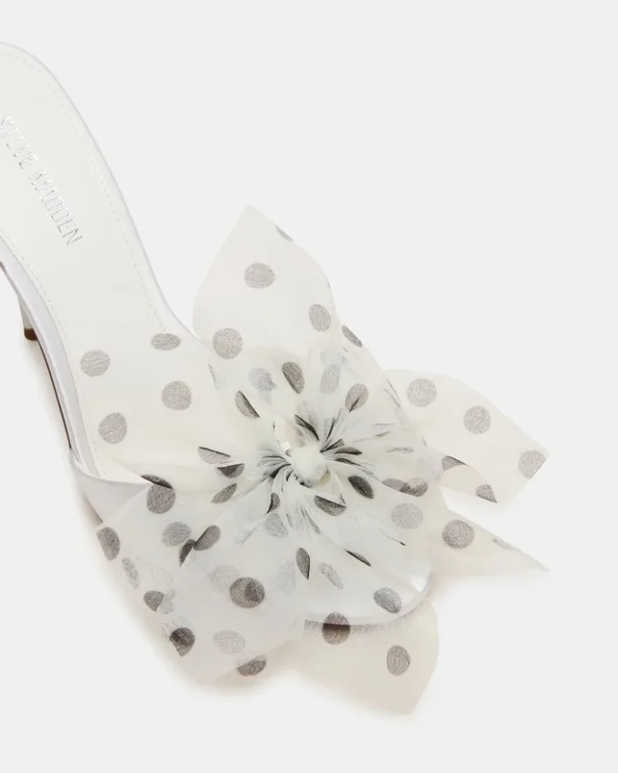 Davina Tulle White/Black Polka Dot