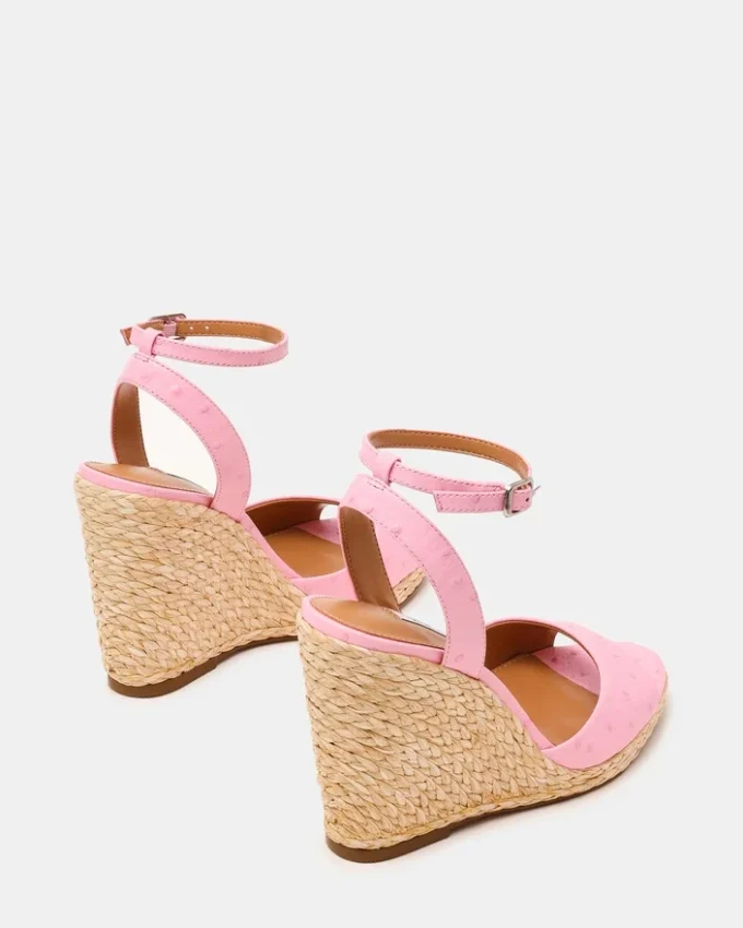 Devin Ostrich Pink Leather