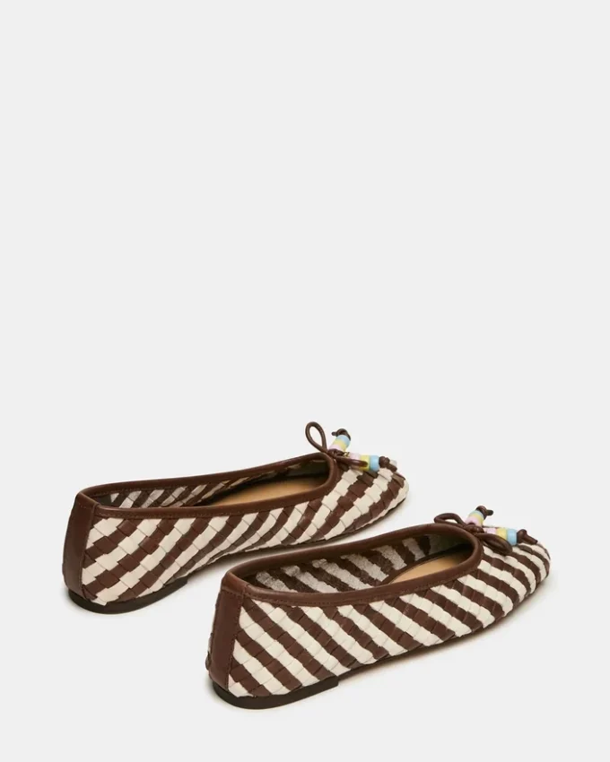 Divy White/Brown Leather