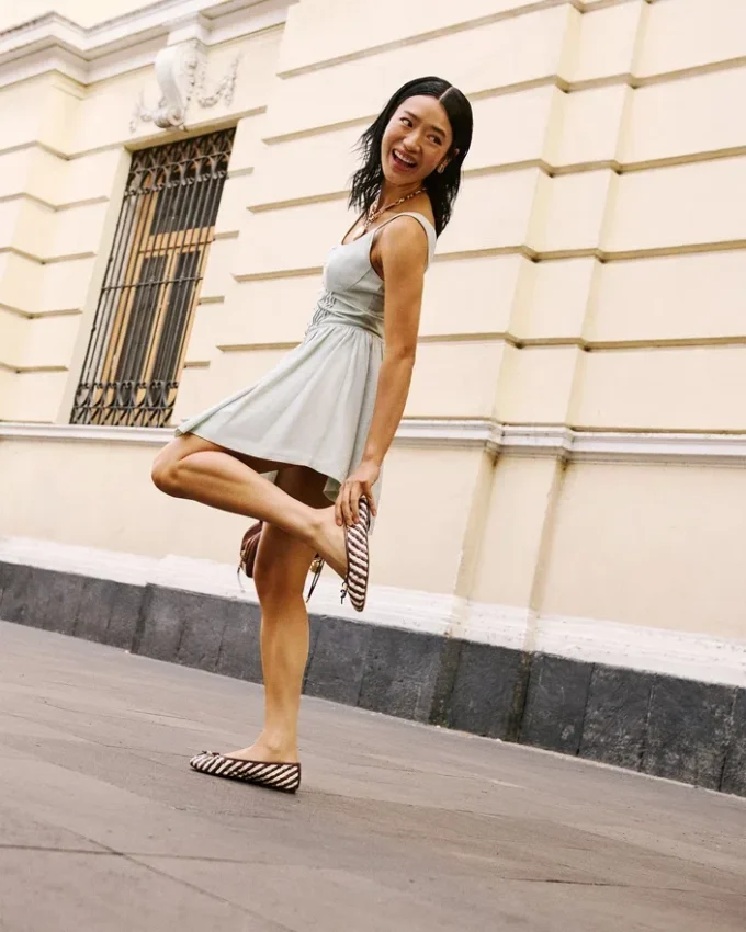 Divy White/Brown Leather