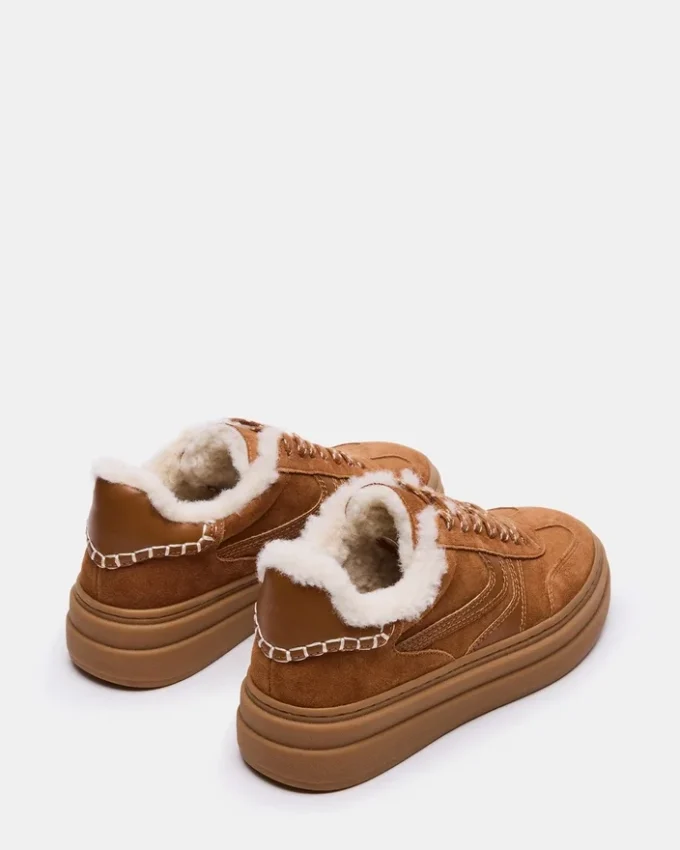 Dodge Faux Fur Chestnut Suede
