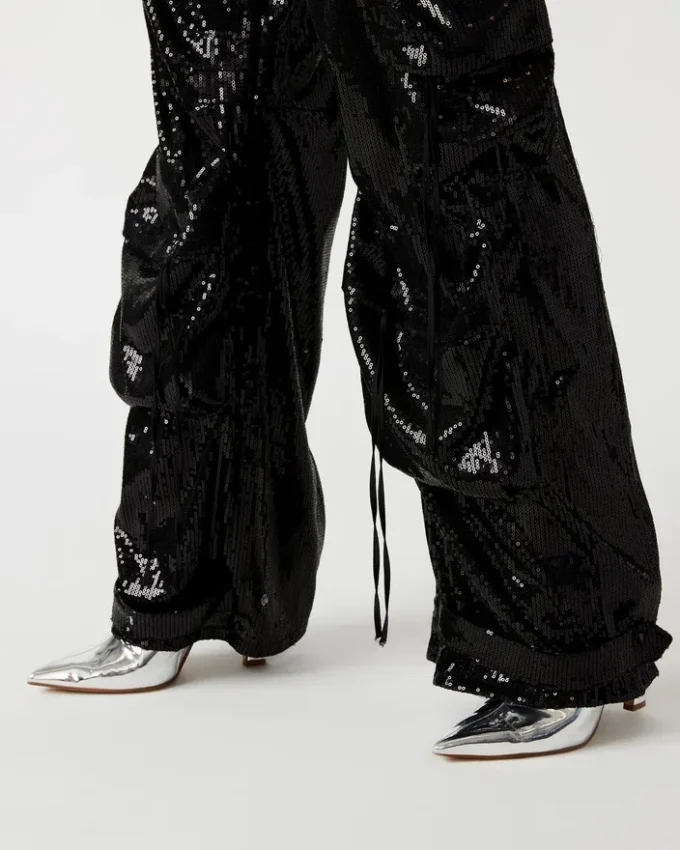 Duo Sequin Pant Black