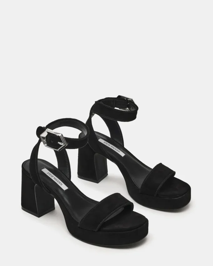 Elida Black Suede