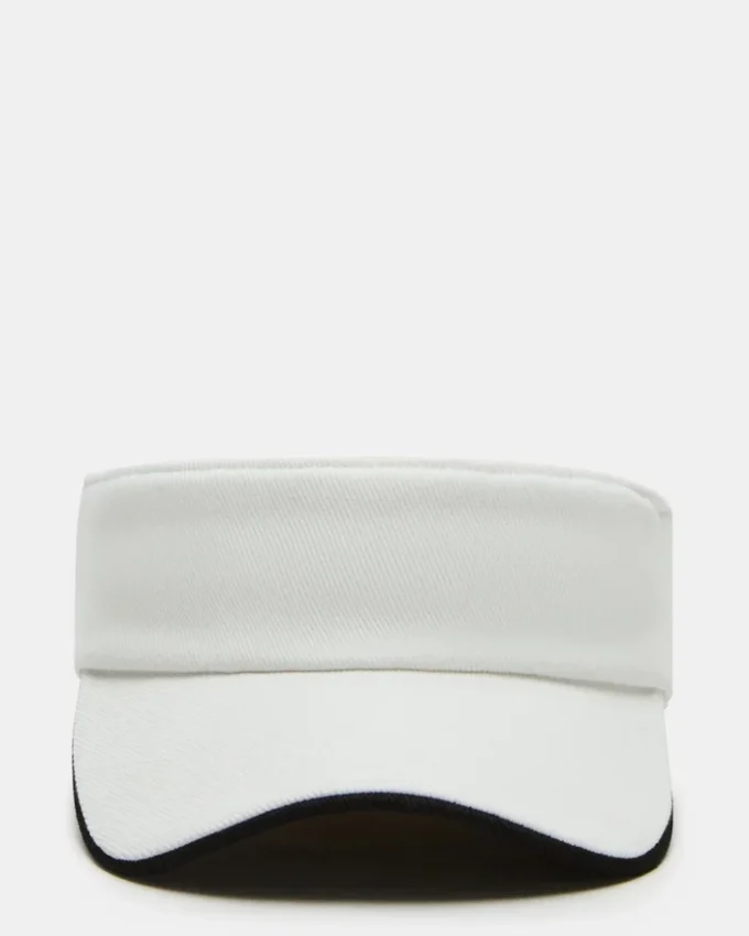 Embroidered Visor White