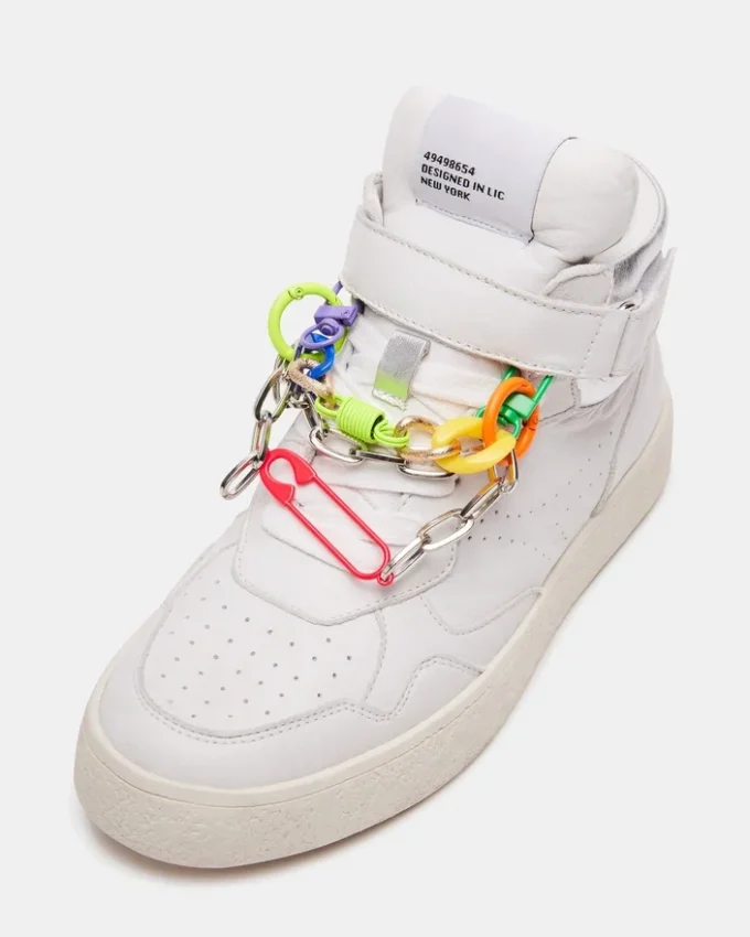 Emilee White Leather