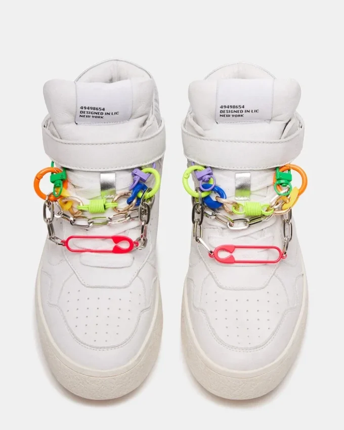 Emilee White Leather