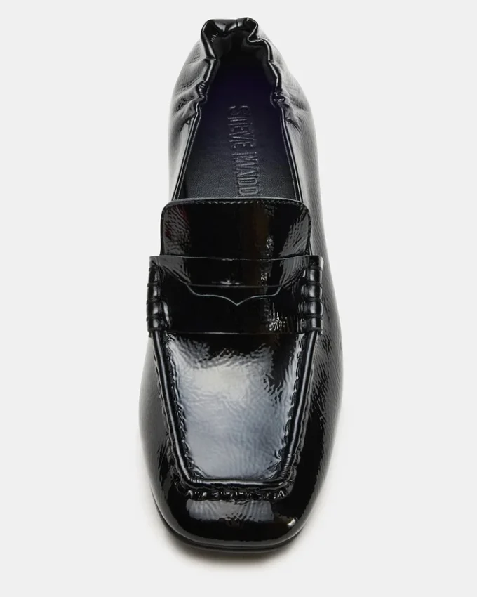 Estee Black Crinkle Patent