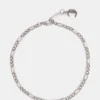 Figaro Chain Anklet Silver