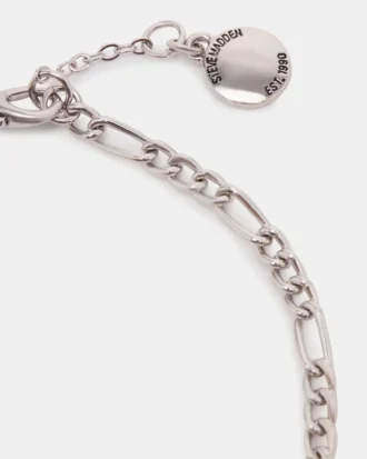 Figaro Chain Anklet Silver