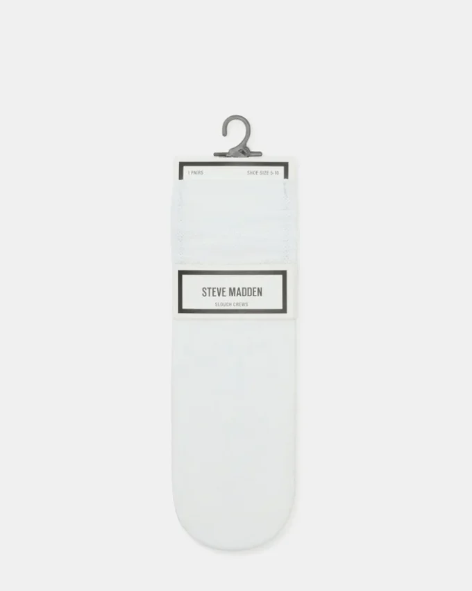 Fishnet Slouchy Crew Socks White