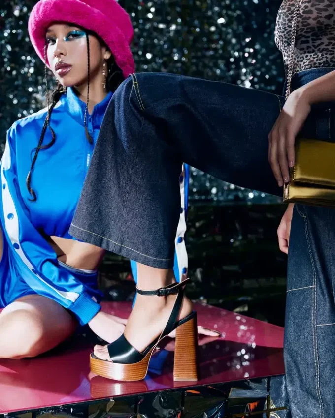 Floria Black Leather